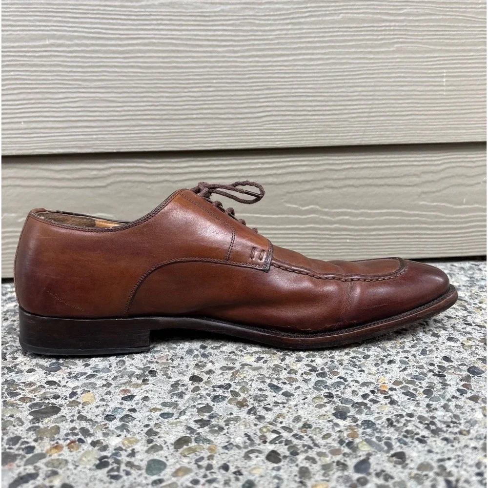 Magnanni Mens 11323 Split Toe Derby Shoes Brown Leather Made in Spain 10 M